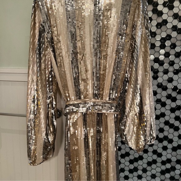 NEW Show Me Your Mumu Wear Me Out Dress Champagne Beaded Sequin Size XL - Picture 6 of 6